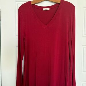 Red long sleeve Zenana Maternity size L
